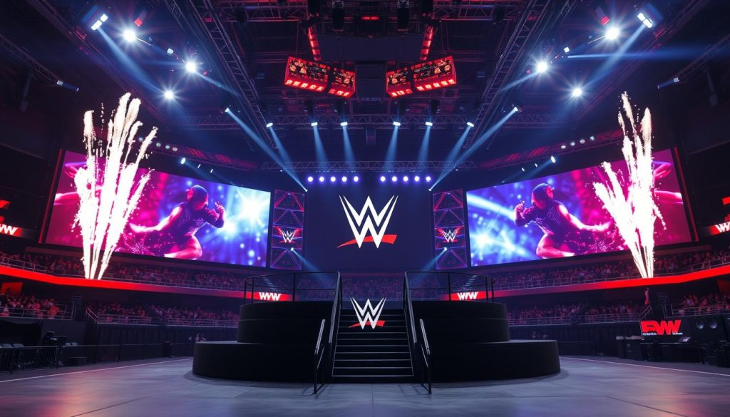 Modern WWE production showing the evolution from Saturday Night Main Event