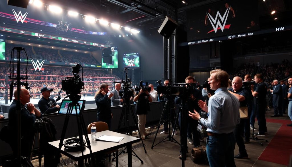 Sky News WWE coverage team preparing for a major event