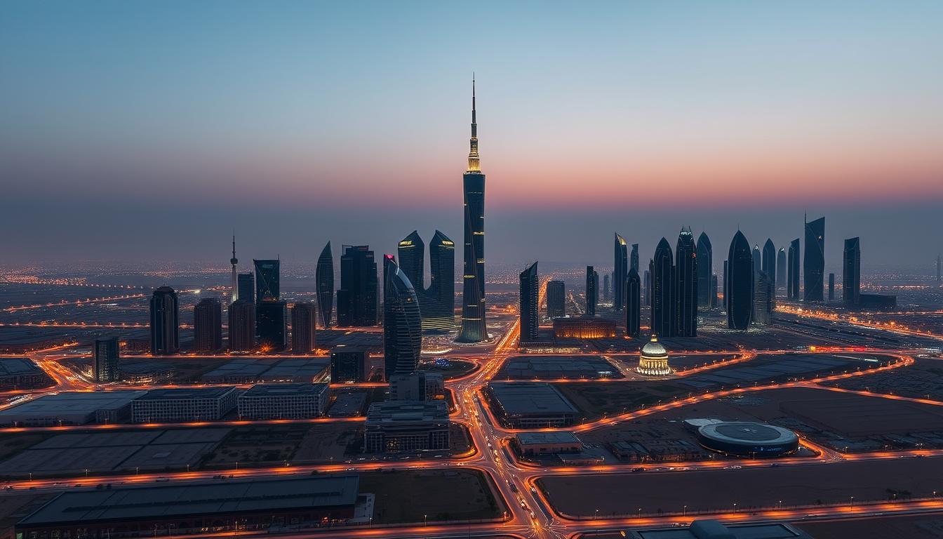 Riyadh skyline showing modern architecture and cityscape, WrestleMania 43 location